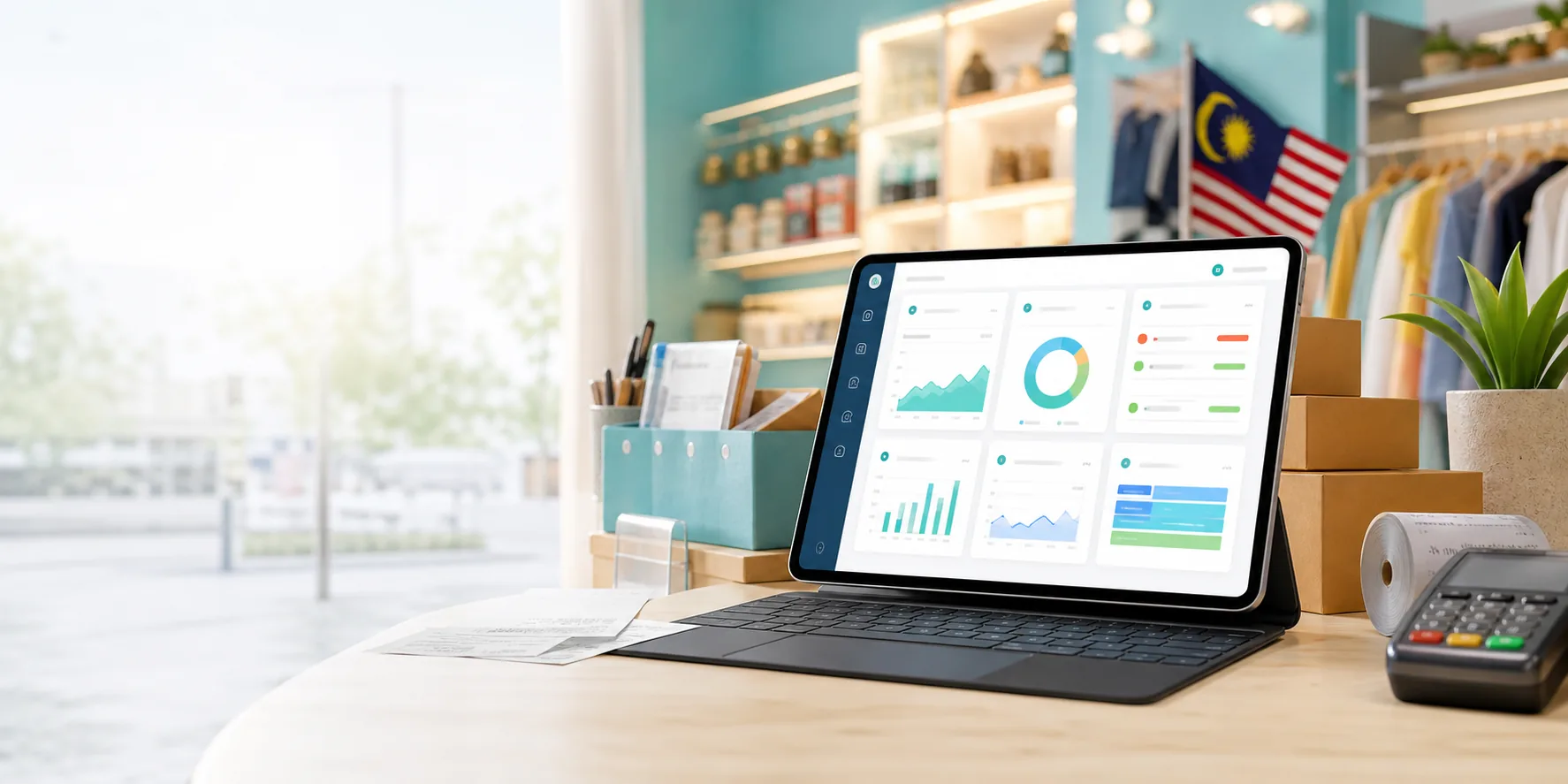 Accounting dashboard mockup for a Malaysian SME